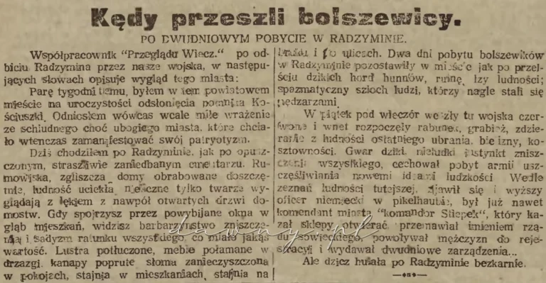 Kędy przeszli bolszewicy