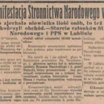 Manifestacja Stronnictwa Narodowego w Radzyminie, rok