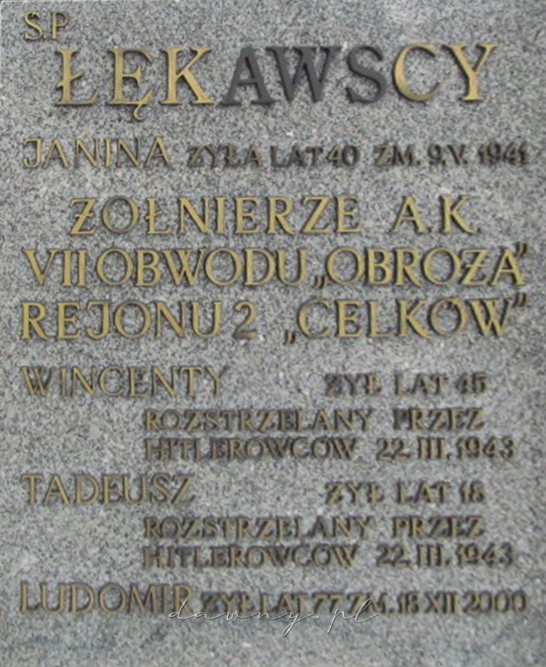 Grób rodziny Łękawskich