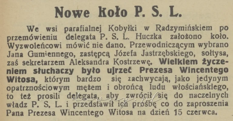 Koło PSL w Kobyłce