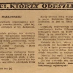 Pamięci Jadwigi Markowskiej