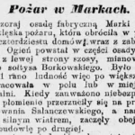 Pożar w Markach, rok