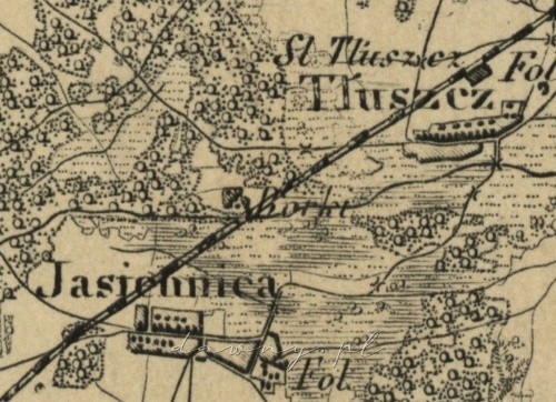 Tłuszcz na mapie z 1843 roku