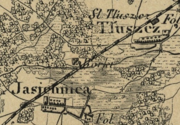 Tłuszcz na mapie z 1843 roku