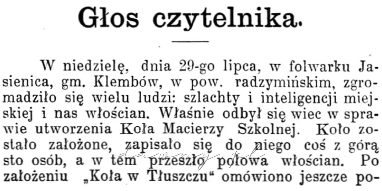 Macierz Szkolna w Jasienicy