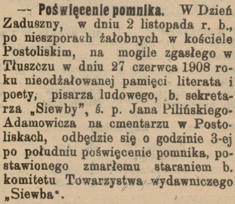 postoliska 1910