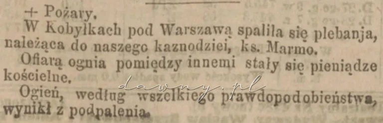 pożar kościoła w Kobyłce