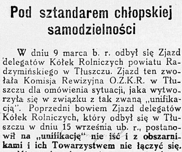 Zjazd delegatów Kółek Rolniczych