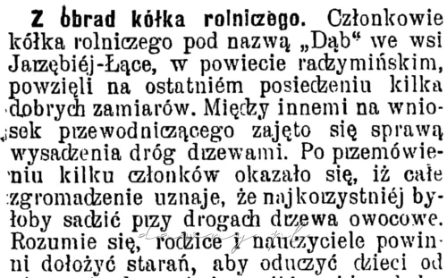 kółko rolnicze w Jarzębiej Łące