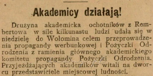 Akademicy działają